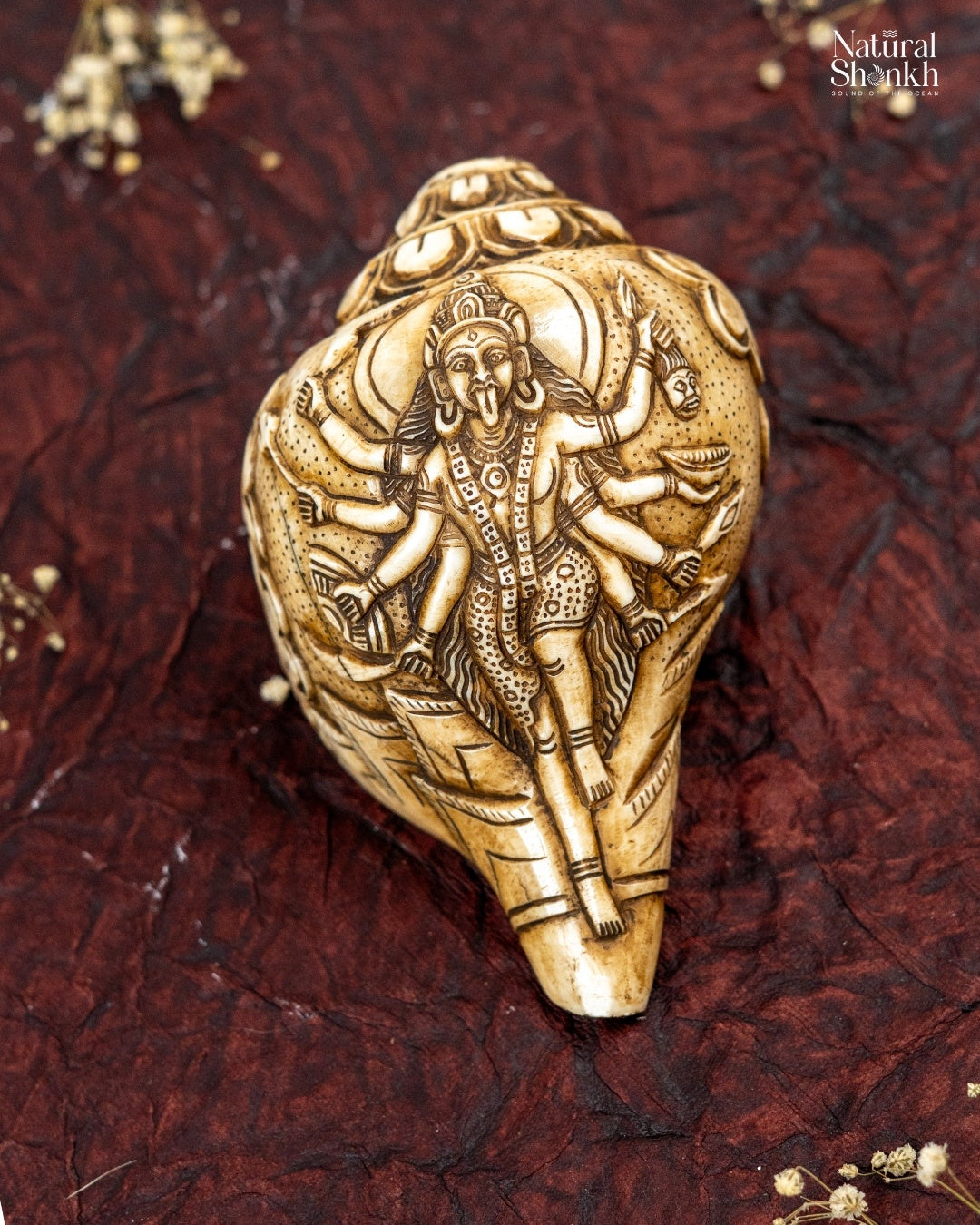 Kali Mata Carved Shankh